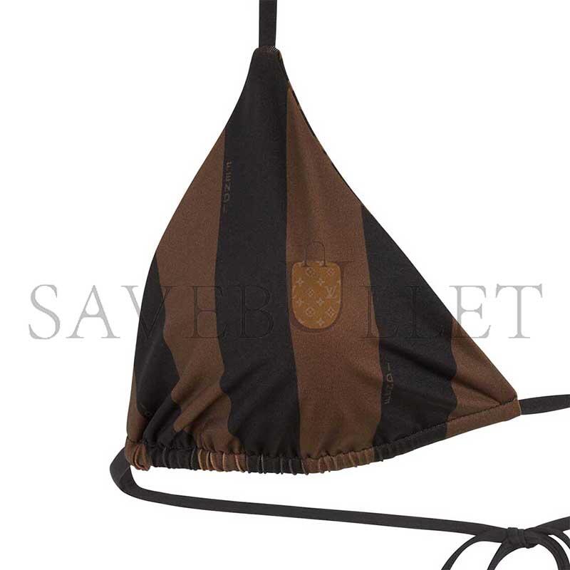 F**di swimsuit brown lycra reversible bikini fxba30aqbyf13iz
